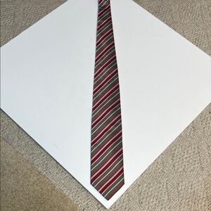 Creazioni Tucci Firenze Silk Tie Made in Italy Brown Red Stripe